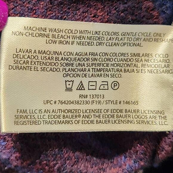 Eddie Bauer Women's 1/2 zip Pullover Sweater Fair Isle Nordic size small - Picture 6 of 7